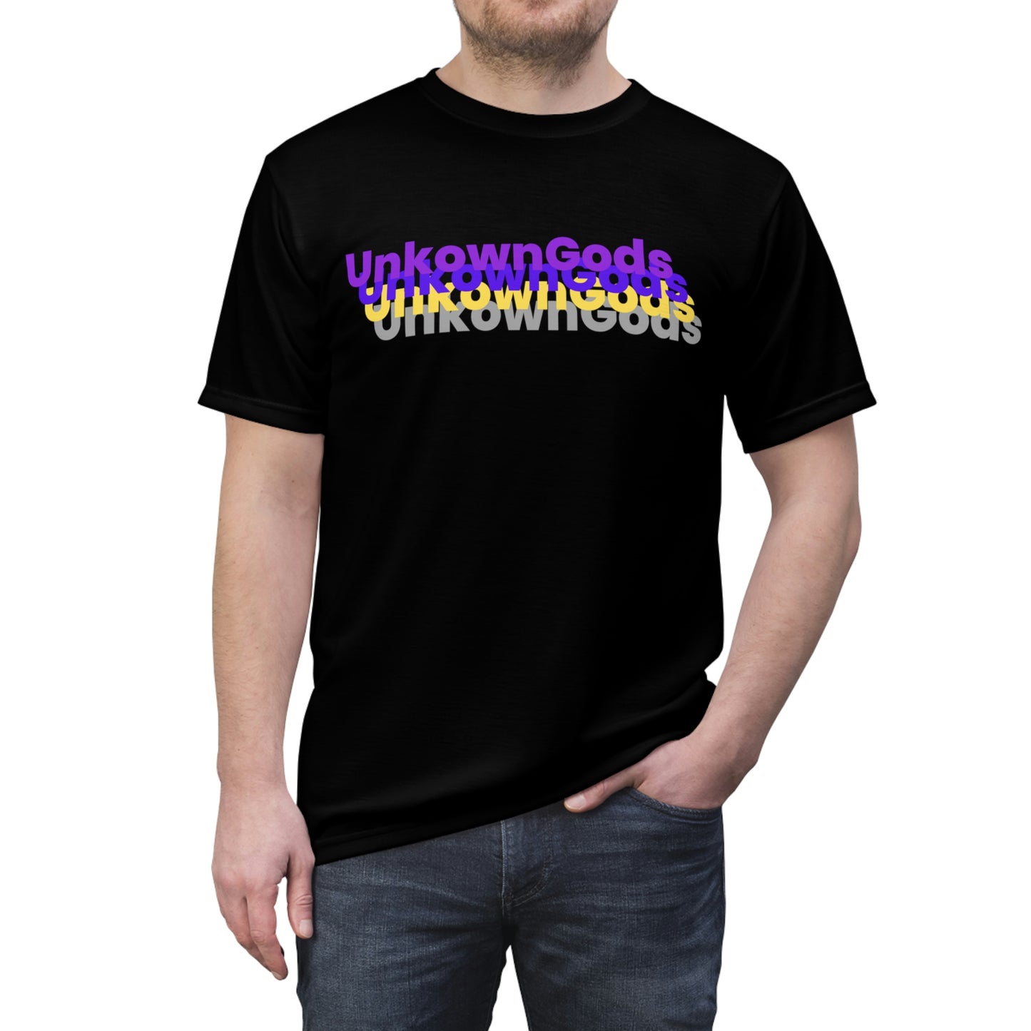 UnkownGods Men's Cut & Sew Tee